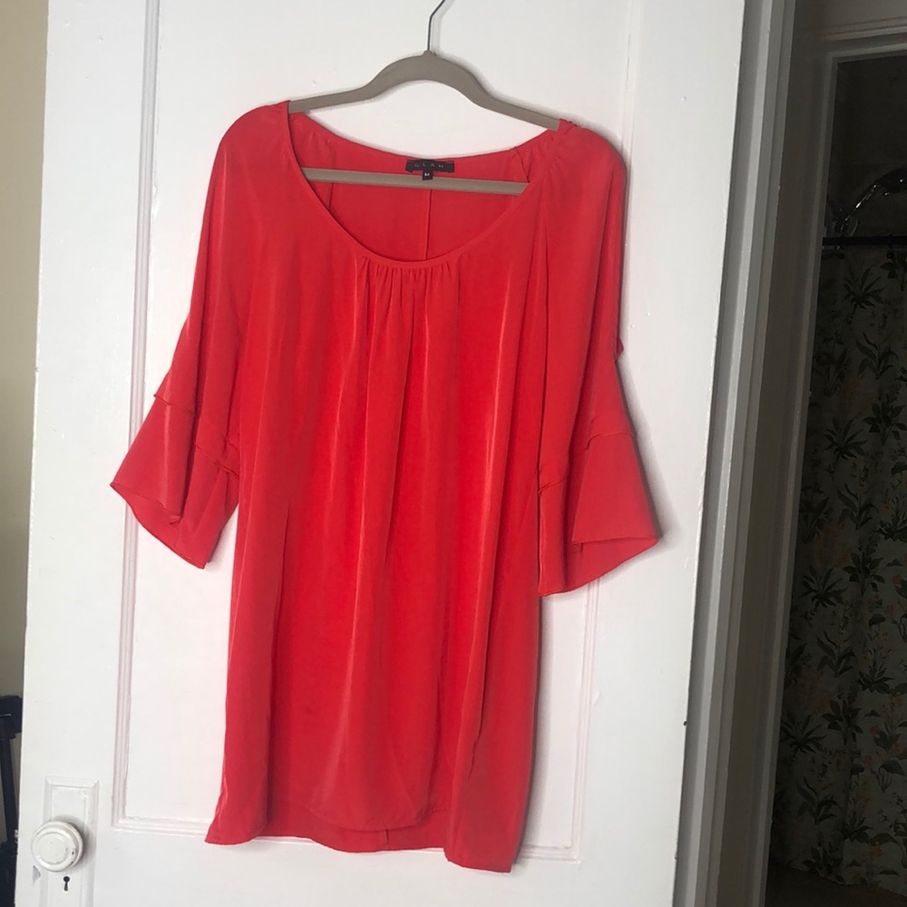 Red Dress with Shoulder Slits